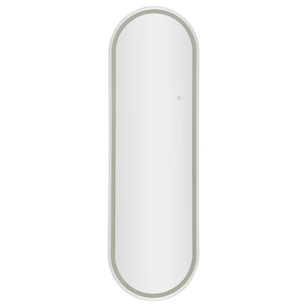 Specchio da parete ovale con illuminazione LED integrata 50x160 cm