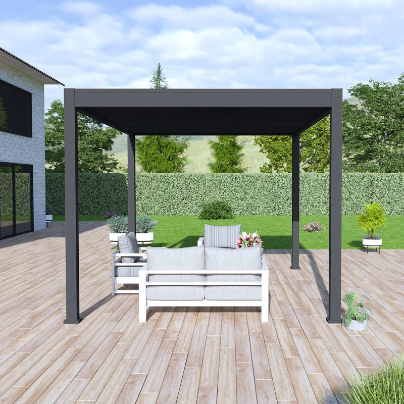 Pergola bioclimatica OmbrÃ©aÂ® VS autoportante 3x4M - Antracite