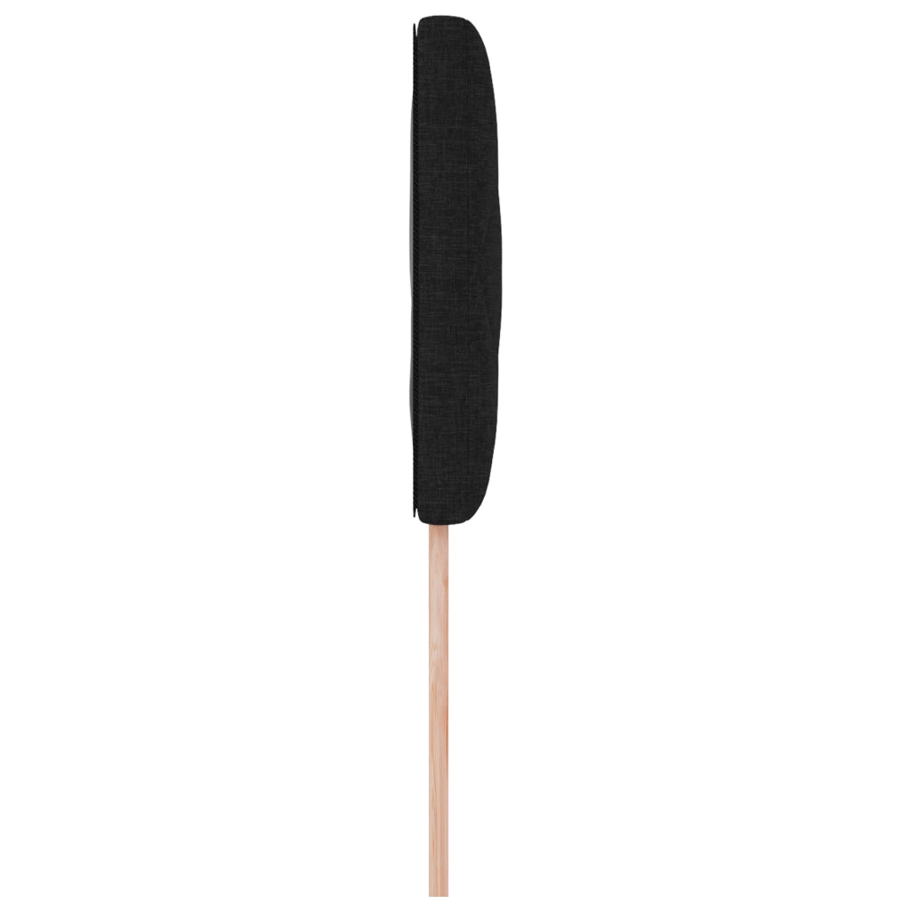 Testata Letto LED  con Design a Diamante Nera 90 cm Tessuto