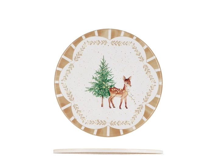 Sottopentola tonda in ceramica decorato Mongolfiera