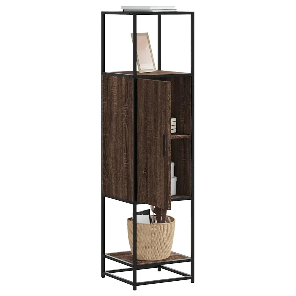 Credenza Rovere Marrone 35,5x35x139cm Legno Multistrato Metallo 849038