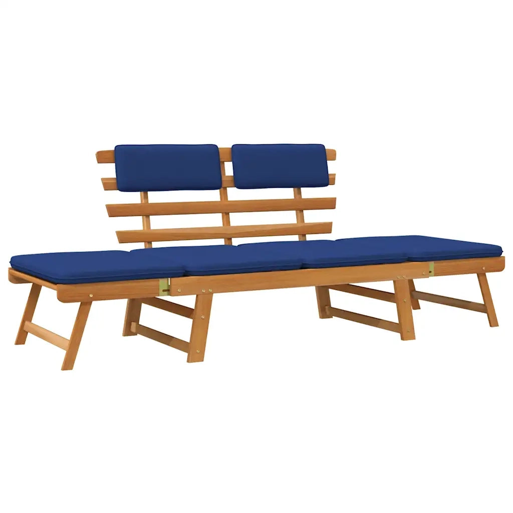 Panca da Giardino Cuscini 2-in-1 190 cm Legno Massello d'Acacia 312120