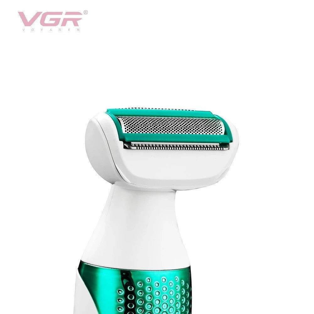 Trade Shop - Vgr V-720 Kit Epilatore 5in1 Donna Trimmer Rasoio Testine Intercambiabili -