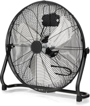 Ventilatori da Pavimento 62 X 20 X 59 CM, 3 Velocità di Vento Regolabili, Ventilatore Industriale in Metallo, Angolo di Inclinazione 145°, per Magazzino, Officina, Cantina, Ufficio (Nero)