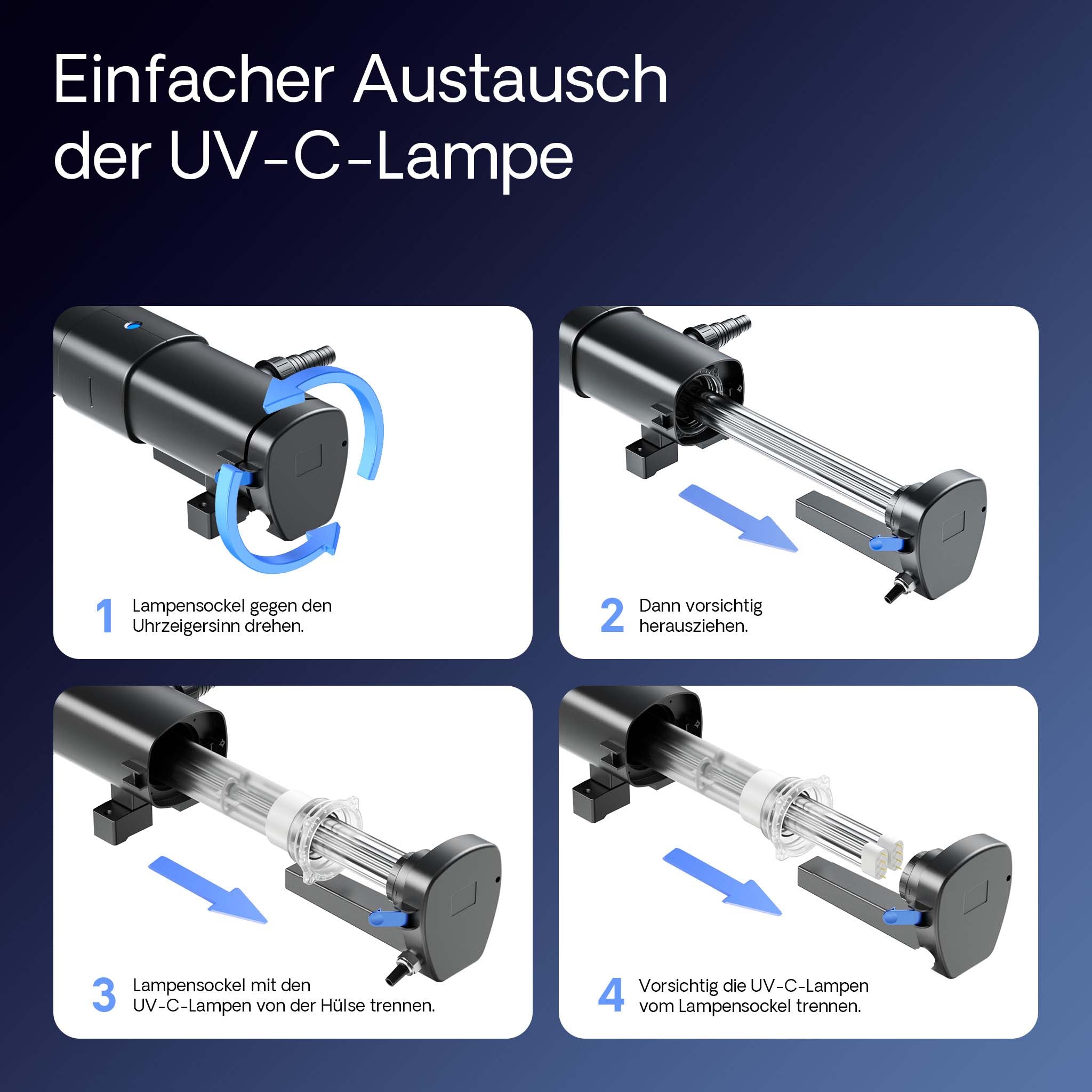 CUV-2110 Chiarificatore UVC 110W Sterilizzatore per laghetti contro le alghe