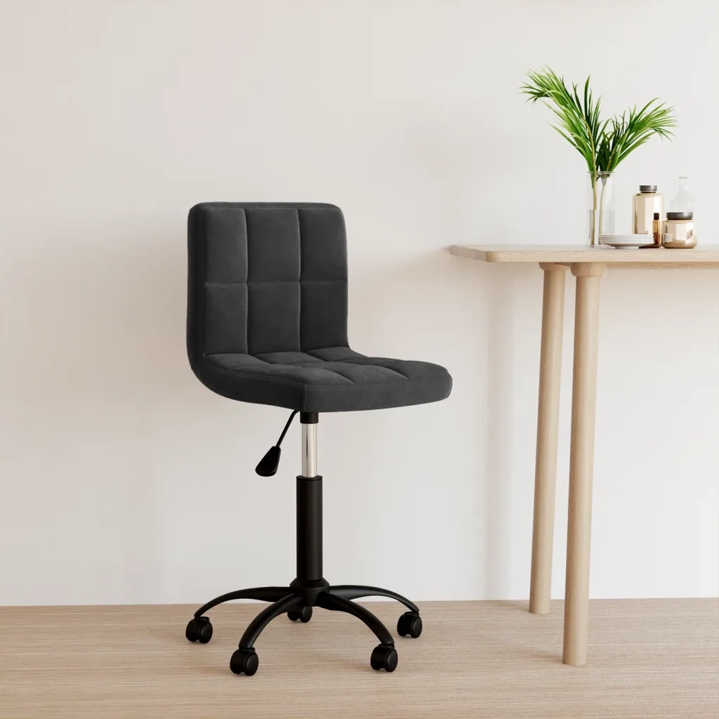 Sedia Girevole da Ufficio Nera in Velluto cod mxl 9287