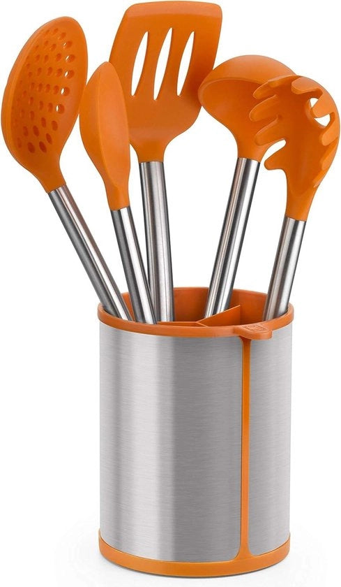 Cucina in Acciaio Inossidabile - Arancione - 145 x 15 x 18 cm