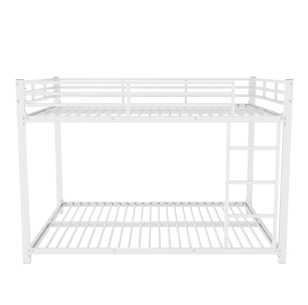 Letto a castello per bambini in metallo 140 x 200 cm bianco