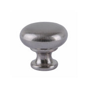 Pomolo Tondo Zama Nickel Satinato Mm 30