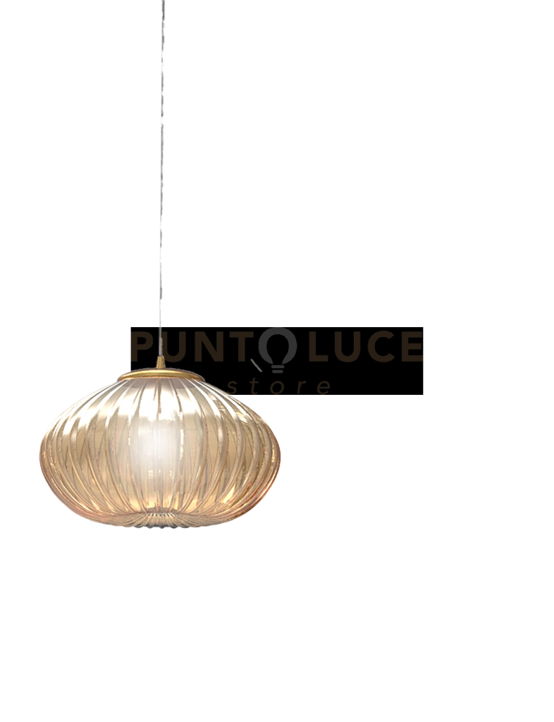 ALFEA-A Lampada a sospensione solo vetro senza base colore ambra attacco E27 IP20