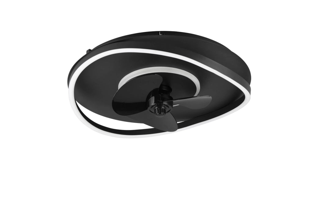 Ventilatore soffitto lampada LED telecomando nero SORTLAND