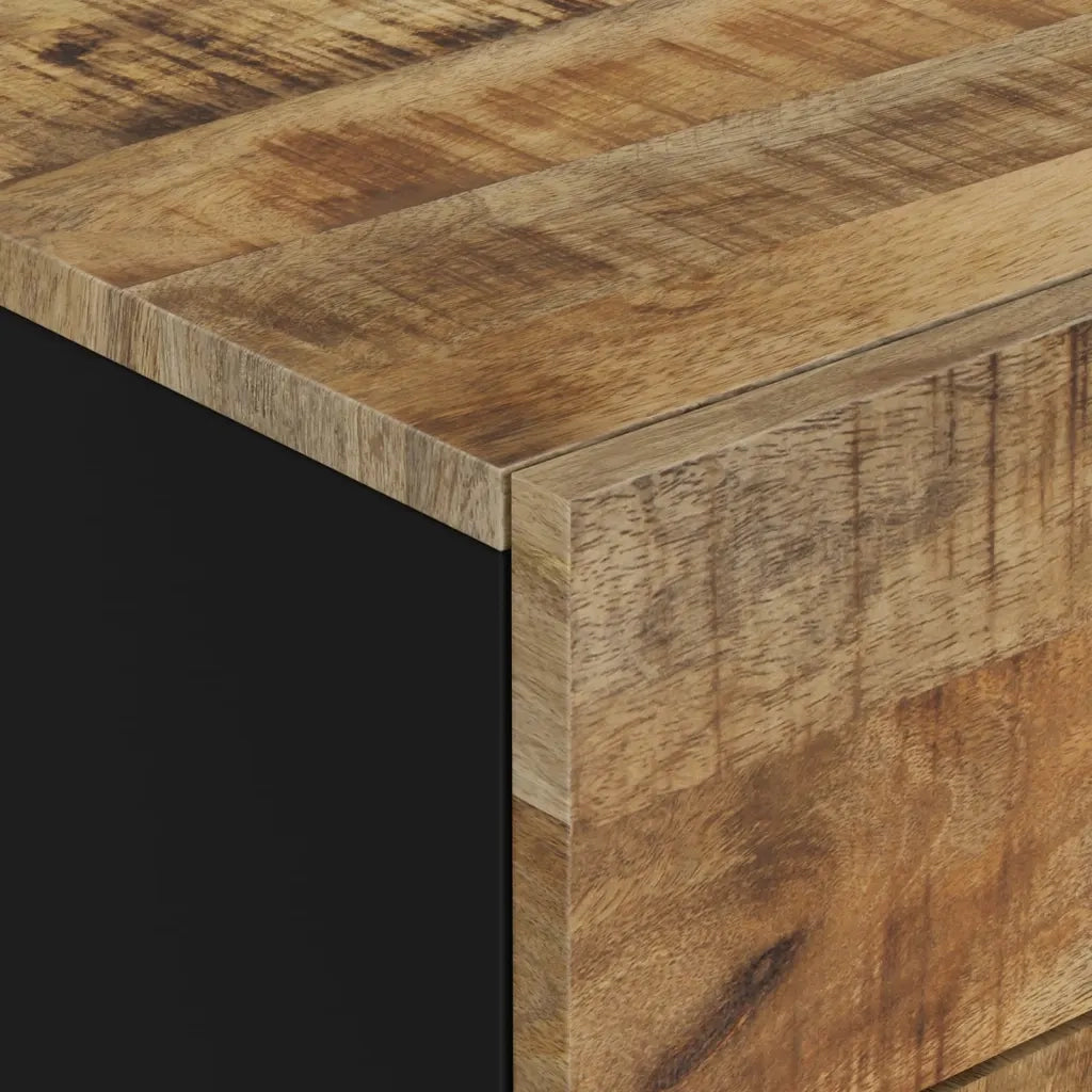 Comodino 50x33x60cm Legno Massello di Mango e Legno Multistrato cod mxl 30280