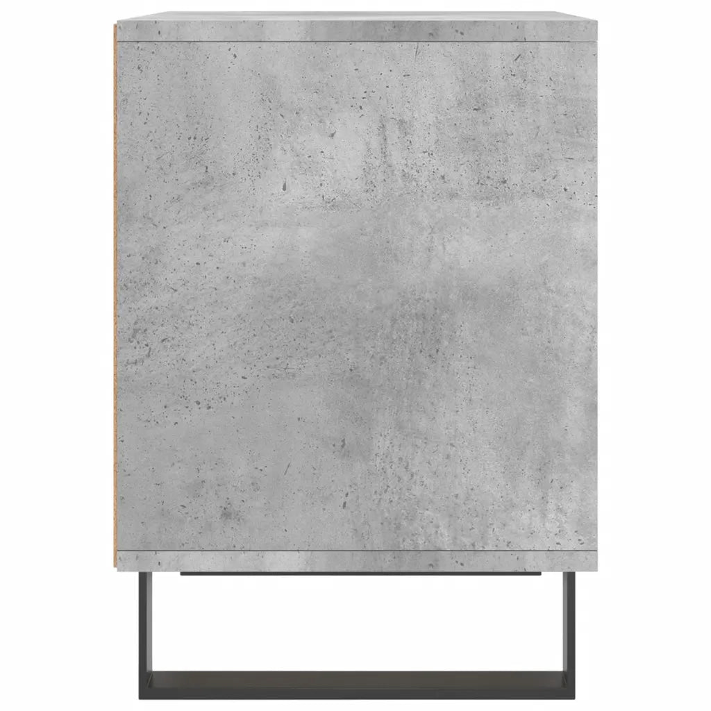 Set di 2 Comodini | Armadio da Notte | Mobiletto da notte Grigio Cemento 40x35x50 cm in Legno Multistrato