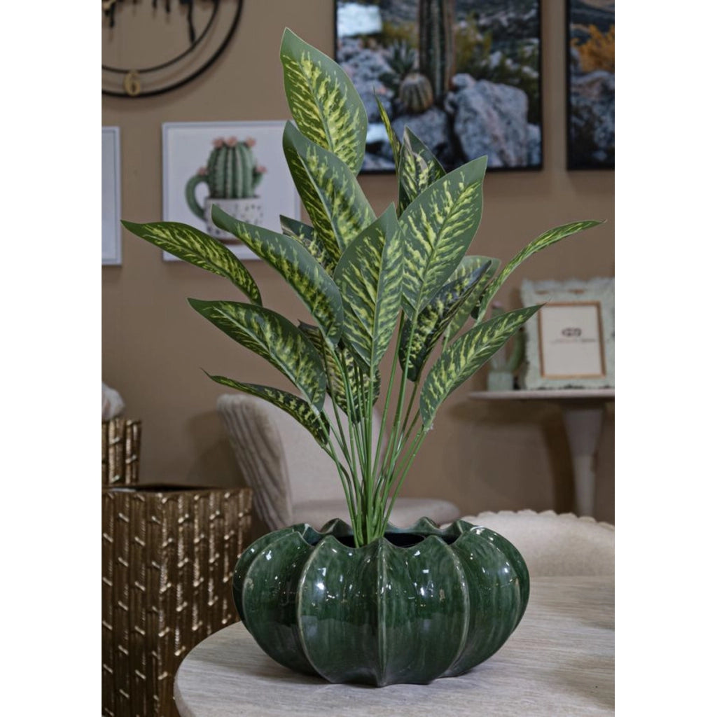 Vaso Decorativo VKH834, Verde, Ceramica, 31x31x16 cm