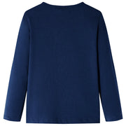 Maglietta da Bambina a Maniche Lunghe Blu Marino 104