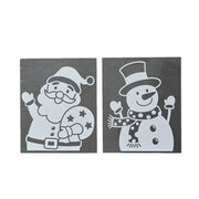 Sticker bianco ass dec natalizie 34,5x28,5cm