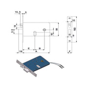 Elettroserratura Inf.Fasce All E60 Sx 378 Omec