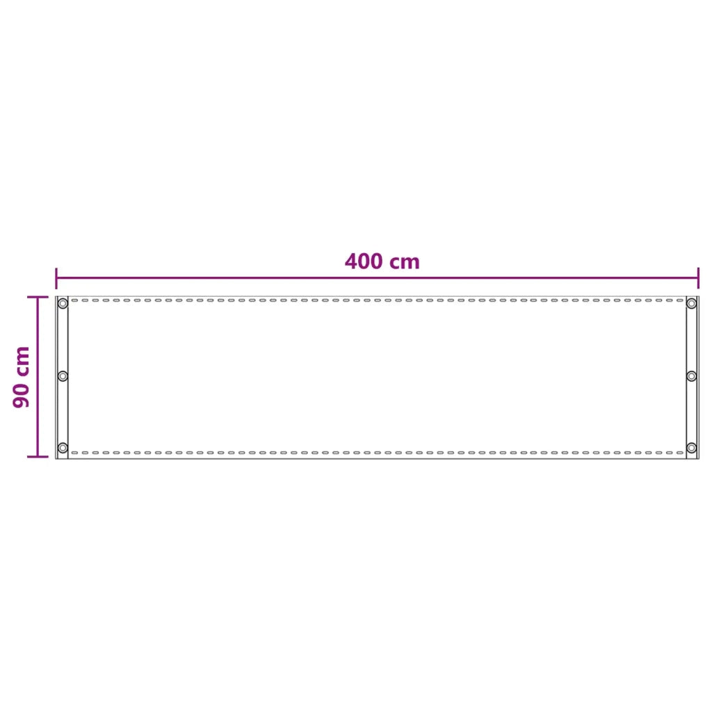 Schermo da balcone-Pannello per balcone Grigio Chiaro 90 x 400 cm HDPE e alluminio