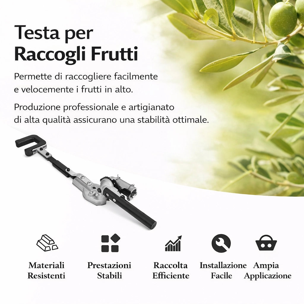 Testa Raccogli Olive per Decespugliatore 26mm 9 Denti Tipo Abbacchiatore