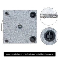 Supporto Base Per Ombrellone da Giardino in Marmo Peso 25kg 40×40×36cm