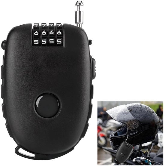 Cassetto a 4 cifre - Cavo da 90 cm - Blocco per bicicletta - Blocco per scooter - Compattabile e leggero - Flessibile in uso