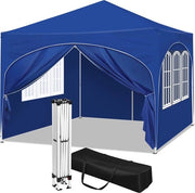 Tenda da Festa Opaca - 300x300 Cm - Blu - Impermeabile - Resistente al Tempo - Pergola da Giardino