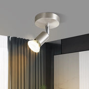 ZMH Faretto da soffitto decorativi 1 luce GU10 acciaio inox nichel rotazione 330° senza lampadina