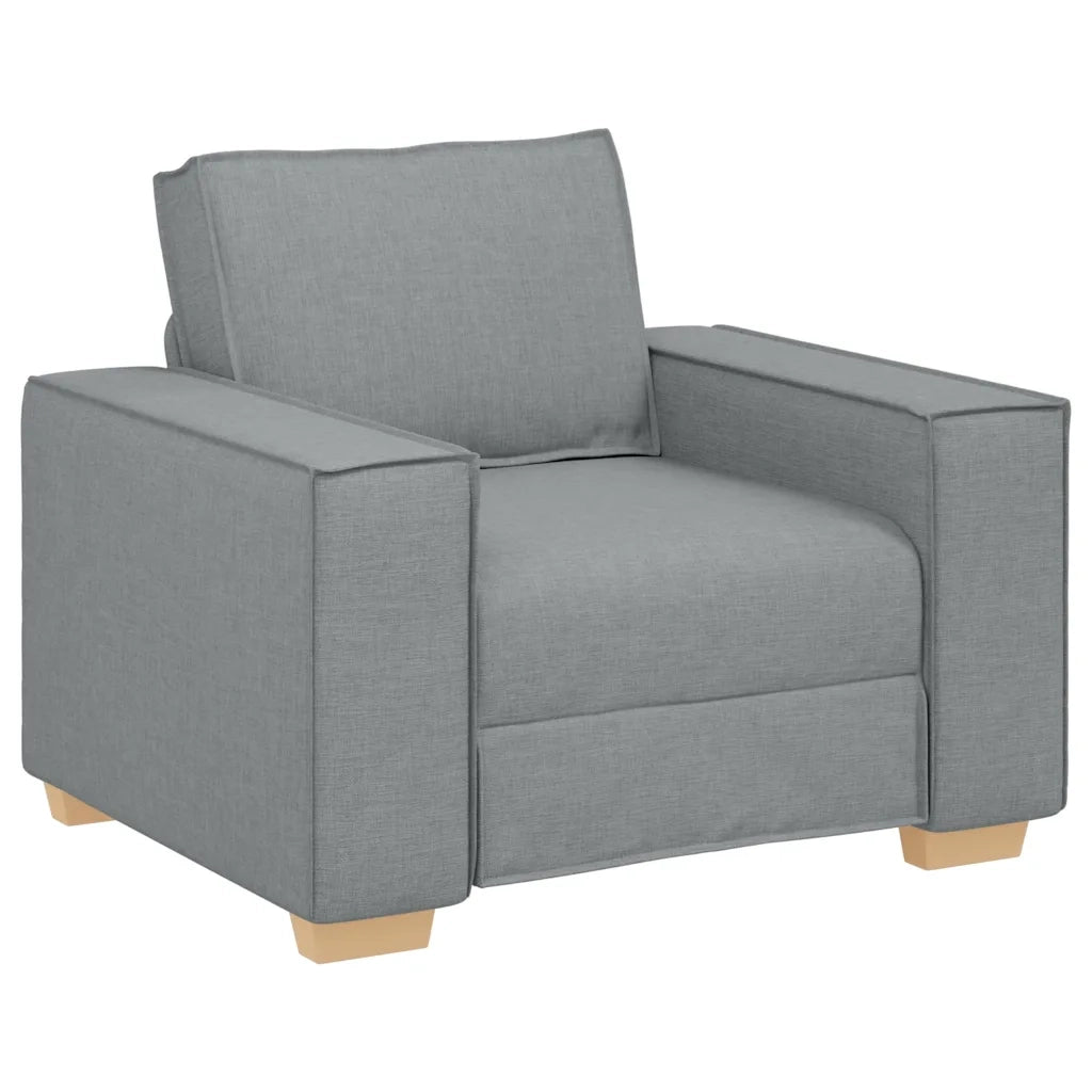 Poltrona | Sedia Relax Divano Grigio Chiaro 100x78x84 cm Tessuto