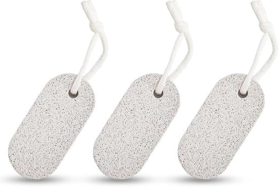 Set di Pietre Puimsteen Naturale da 3 - Pietre Vulcaniche - Rimuovi Calli - Cura dei Piedi - Peeling Soft - Progettazione Ergonomica
