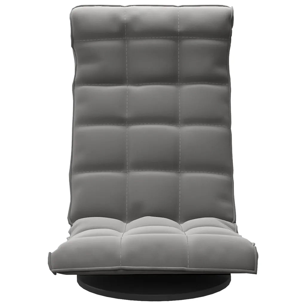 Sedia da Pavimento Girevole Grigio Scuro in Velluto CFW5130279