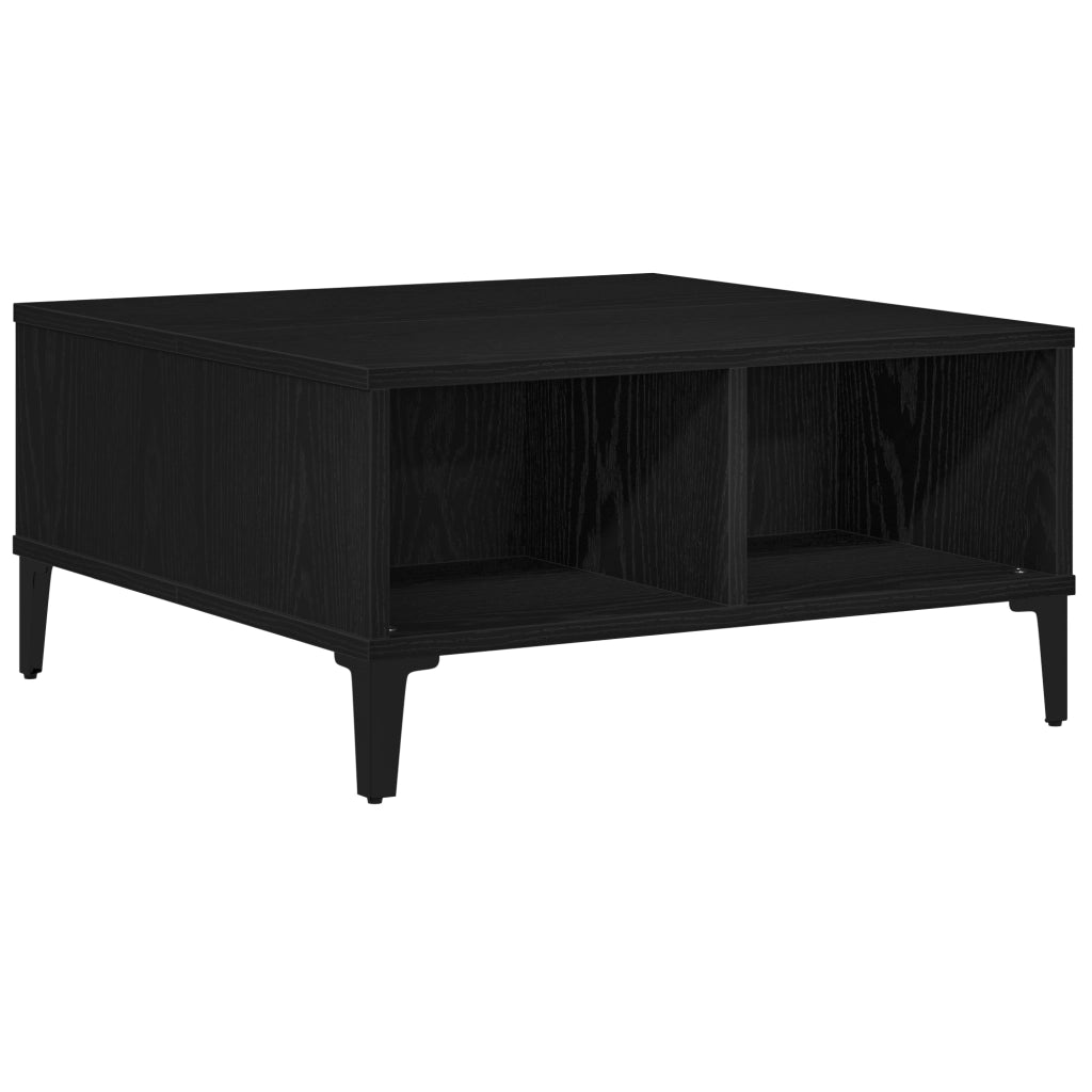 Tavolino da caffÃ¨ Nero Rovere 60x60x30 cm Legno ingegnerizzato