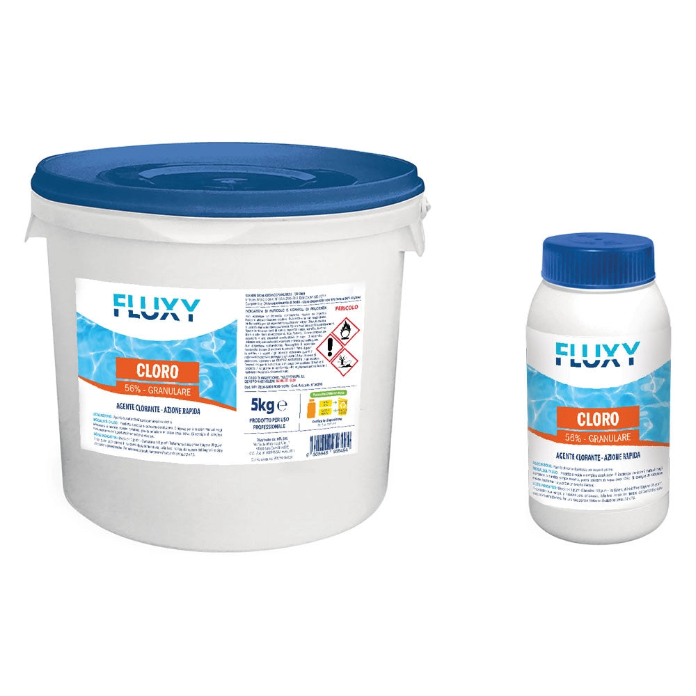 CLORO GRANULARE  - DICLORO Kg. 1- 12 confezione  - FLUXY