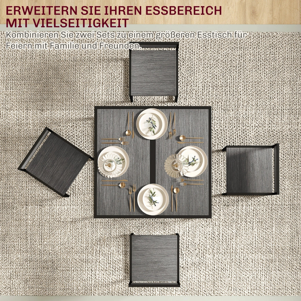 Set tavolo da bar ¨C zephmum ¨C 90x47x76 cm, grigio