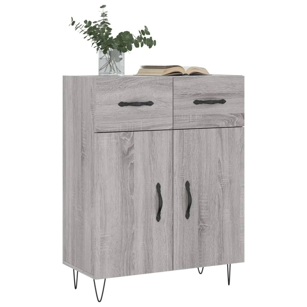 Credenza-Buffet-Armadio da cucina Grigio Sonoma 69,5x34x90 cm in Legno Multistrato 461457