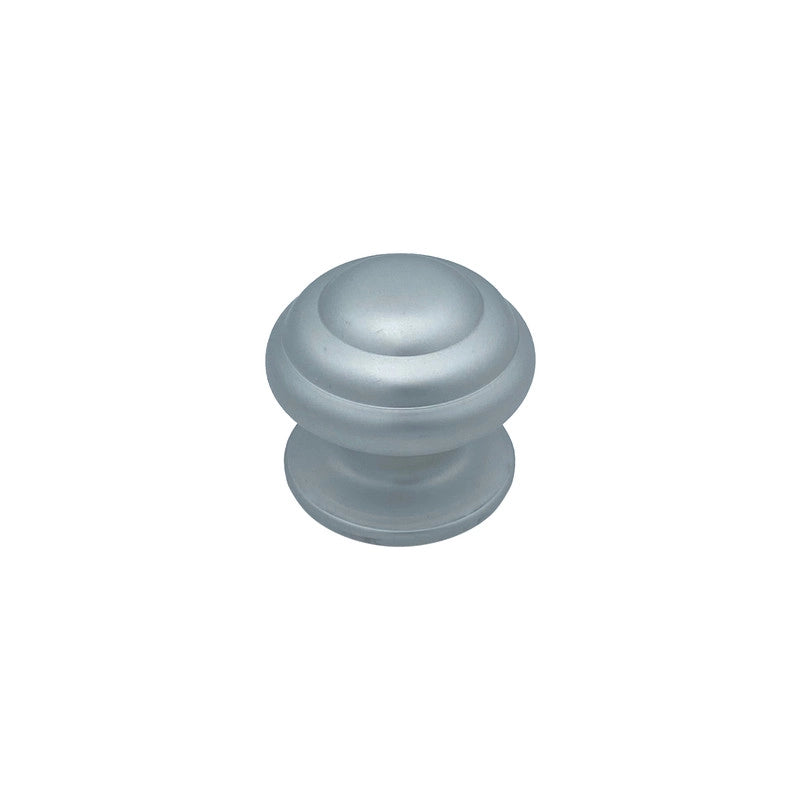 Pomolo fisso per porta SAGUATTI 178/80EB in alluminio argento satinato