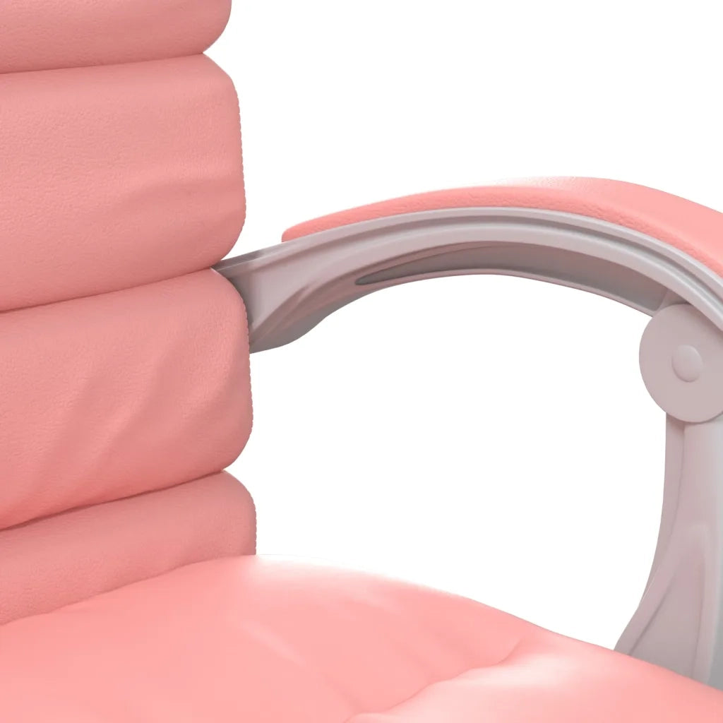 Poltrona da Ufficio Massaggiante Reclinabile rosa in Similpelle 349731
