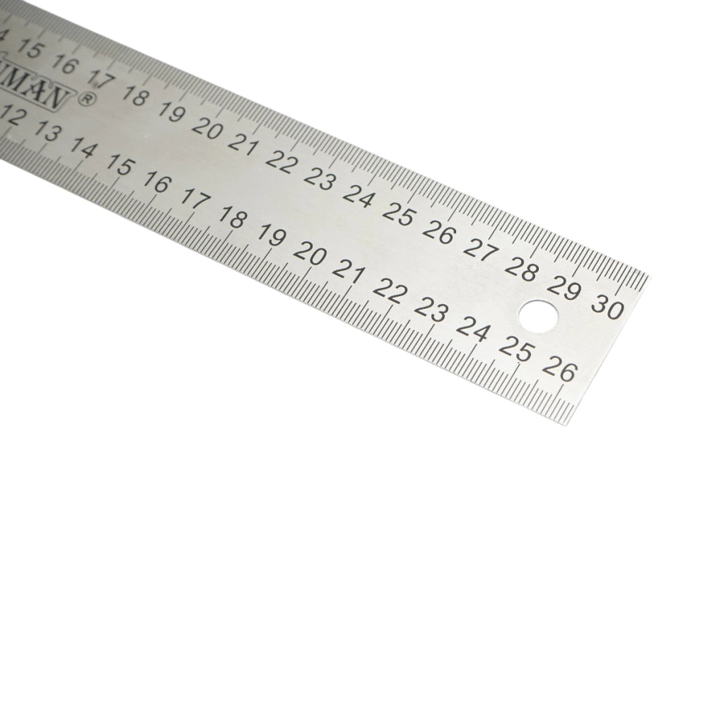 Squadra da carpentiere professionale Crownman, 300 mm/12 pollici, manico in alluminio, righello in acciaio al carbonio.