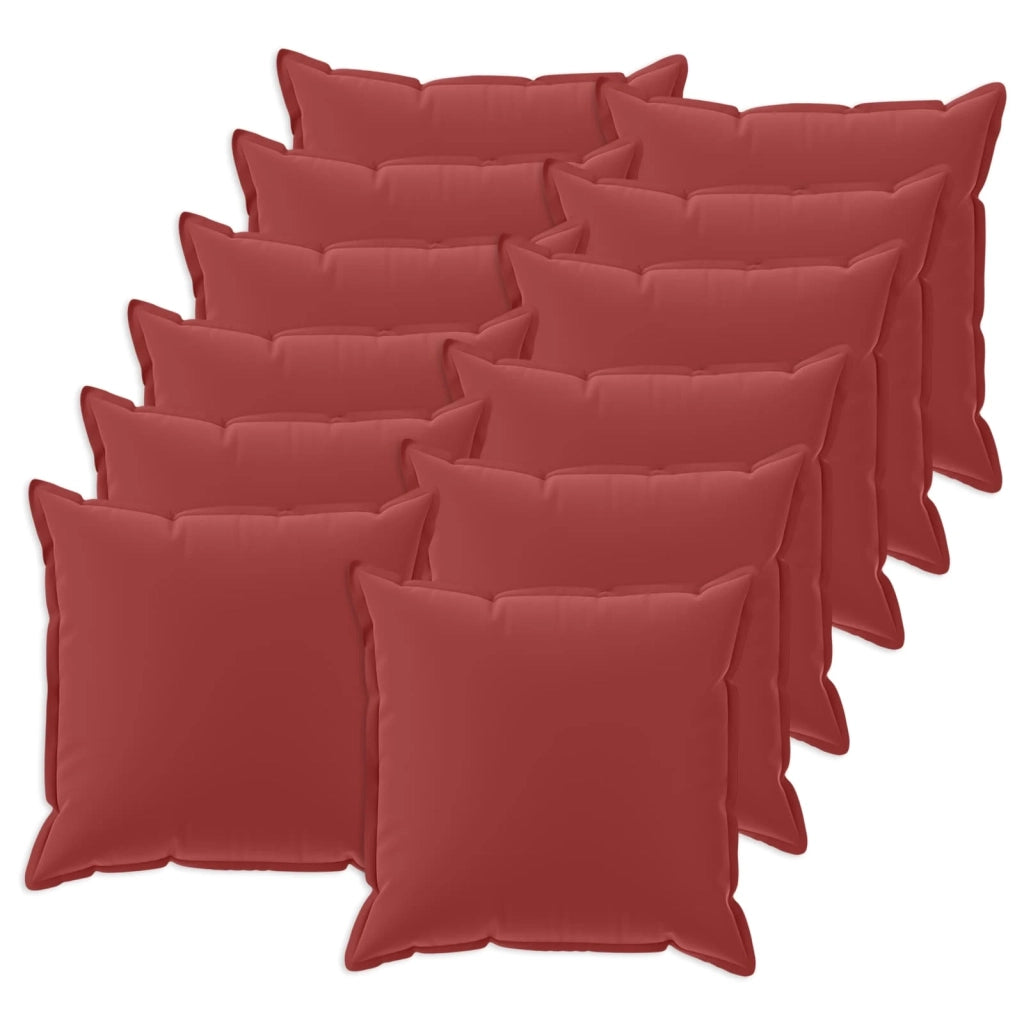 Federa 12 pcs HOUTEN Rosso Vino 40 x 40 cm Poliestere 916944