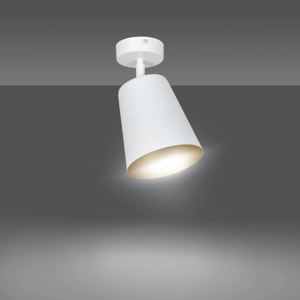 Emibig PRISM spot da soffitto E27 bianco oro 15W orientabile