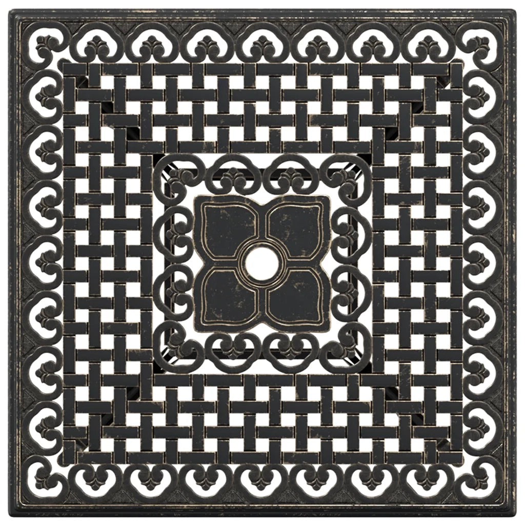 Tavolo da Giardino Bronzo 80x80x75 cm in Alluminio Pressofuso 4002811