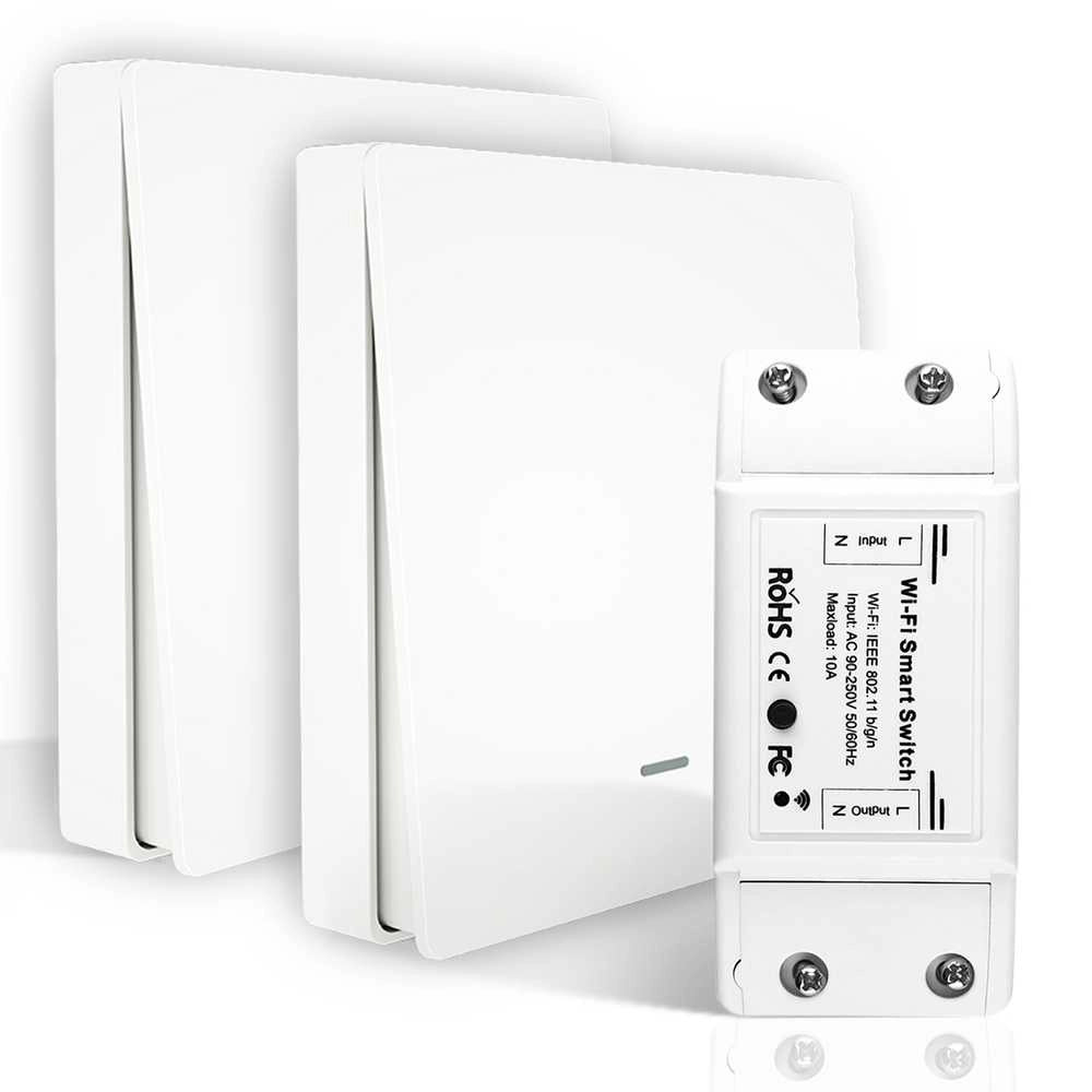 Telecomando Interruttore RF 3 Tasti, RF 433MHz, TUYA, Smart Life, 3V Con Pile CR2032, 86X86X16mm, IP20, SH4493