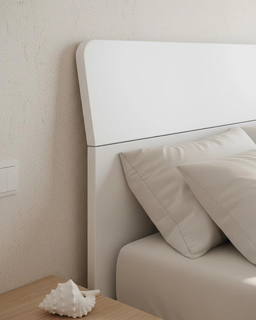 Letto Comby con fascioni e pediera - Letto una piazza e mezzo 127 x 197 - Struttura bianco - Rete e materasso esclusi_