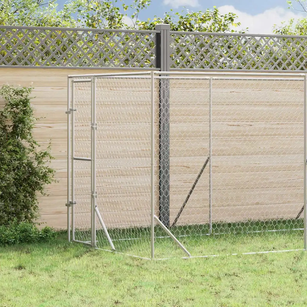 Cuccia per Cani da Esterno Argento 2x14x2 m Acciaio Zincato 3190454