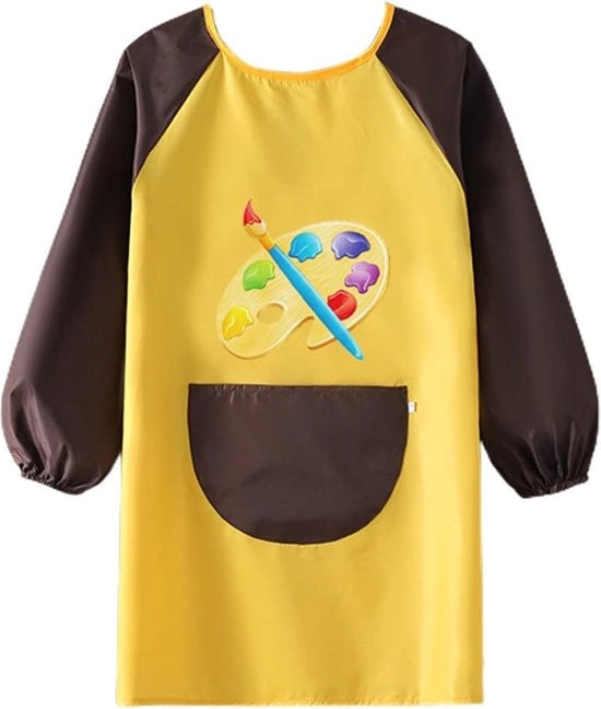 Schermo per Bambini con Maniche per Attività Creative e Pittura, Giallo