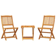 Set da Pranzo da Giardino Pieghevole 3 pz | Set Salotto da Giardino in Massello di Acacia