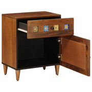 Comodino | Armadio da Notte | Mobiletto da notte con cassetto Marrone 50 x 33 x 60 cm