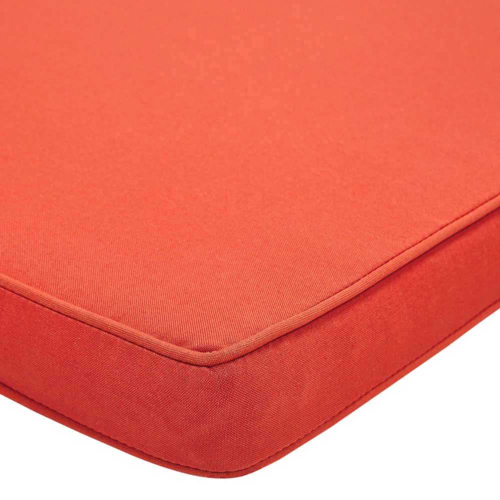 Cuscino per sedile da esterno Cuscino per panca resistente all'acqua in poliestere rosso 152 x 54 cm Giardino