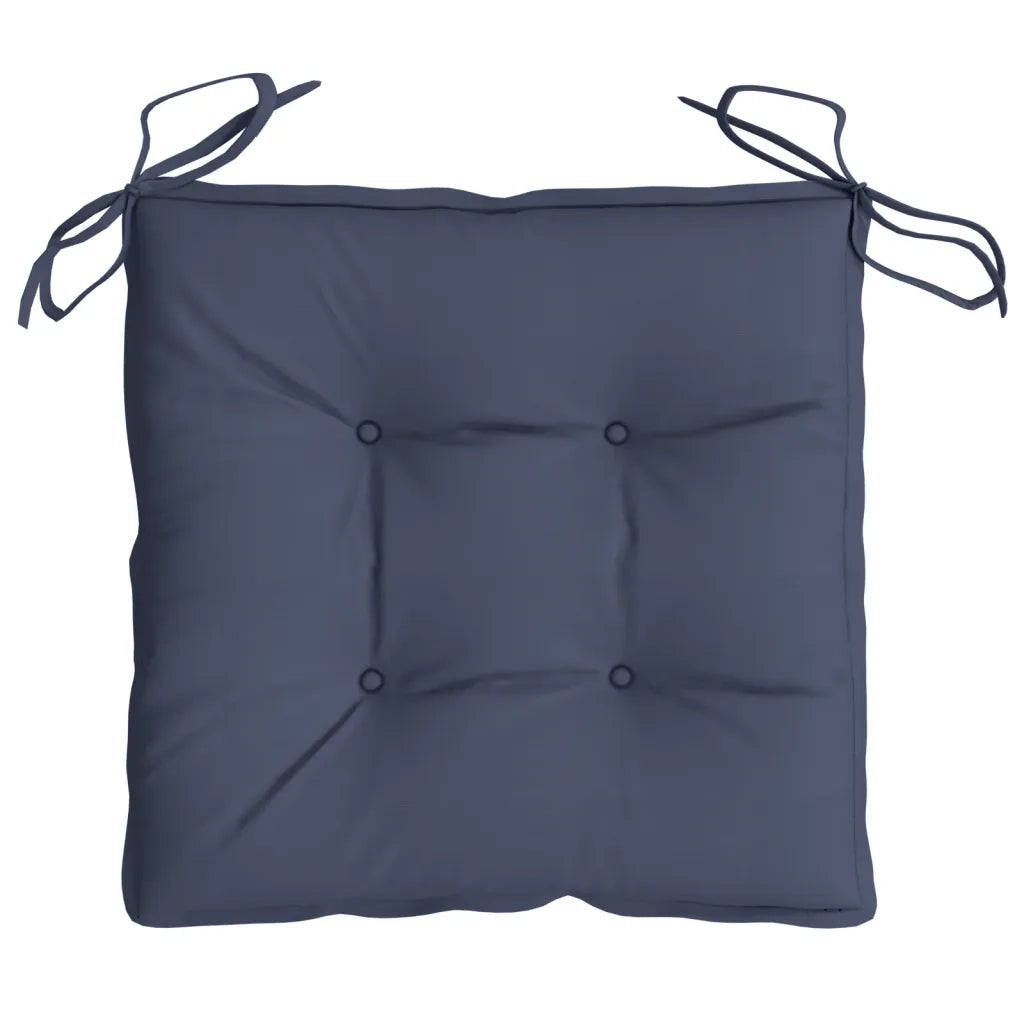 Cuscini per Sedia 4 pz Blu Marino 50x50x7 cm in Tessuto Oxford 378916