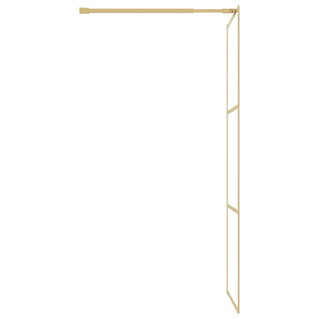 Parete per Doccia Walk-in Vetro Trasparente ESG 90x195 cm Oro