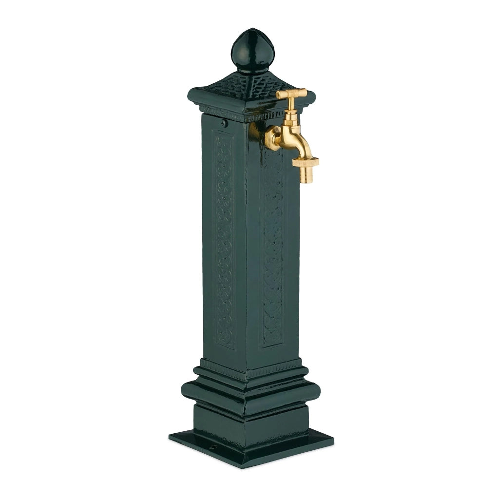 Fontana da giardino dal design nostalgico decorazione esterna 47 x 14 x 18,5 cm in ghisa di alluminio bianca 13_0016812